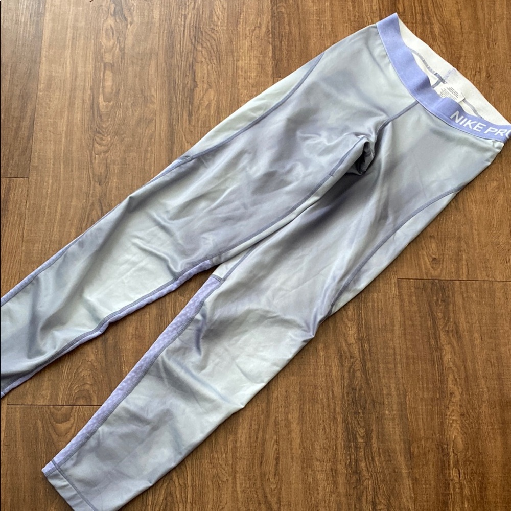 Nike Kids Light Lavender/Gray Pro Compression Leggings